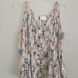 Maeve Multicolor Abstract Sleeveless Blouse